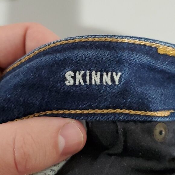 AMERICAN Eagle 32" waist dark wash stretch skinny jeans - Picture 6 of 8